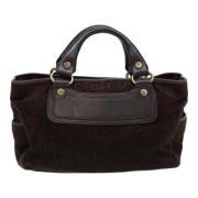 Celine Vintage Pre-owned Mocka handvskor Brown, Dam