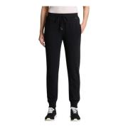 Kiton Lyxiga ullstickade joggers Black, Dam