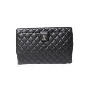 Chanel Vintage Pre-owned Laeder kuvertvskor Black, Dam