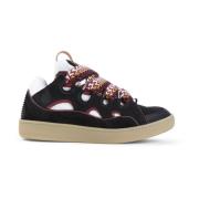 Lanvin Svart Mocka Curb Sneakers Black, Herr