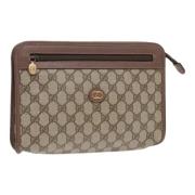 Gucci Vintage Pre-owned Laeder kuvertvskor Beige, Dam