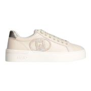 Liu Jo Platta sandaler med Silvia-logotyp Beige, Dam