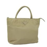 Prada Vintage Pre-owned Nylon prada-vskor Beige, Dam