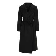 Max Mara Weekend Svart Ull Alpacka Cape Kappa Black, Dam