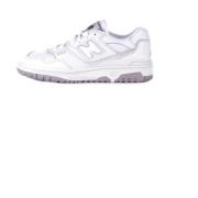 New Balance Vita Lädersneakers Med Perforerade Detaljer White, Dam