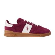 Polo Ralph Lauren Sportiga Burgundy Mocka Herr Sneakers Red, Herr