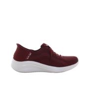 Skechers Burgundy Låga Sneakers för Kvinnor Red, Dam