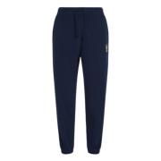 Tommy Hilfiger Blå Stickade Joggers med Elastisk Midja Blue, Herr