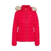 Tommy Jeans Huva Pufferjacka Red, Dam