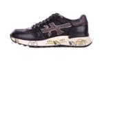 Premiata Svarta Sneakers med Sidologo Black, Herr