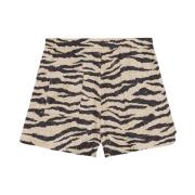 Ganni Short Shorts Beige, Dam