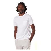 Officine Générale Vit T-shirt med Ficka White, Herr