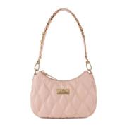 Elisabetta Franchi Präglad Hobo-väska i Köttfärg Pink, Dam