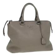 Prada Vintage Pre-owned Laeder handvskor Gray, Dam