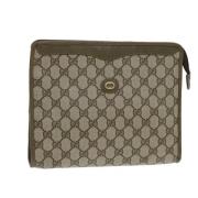 Gucci Vintage Pre-owned Canvas kuvertvskor Beige, Dam