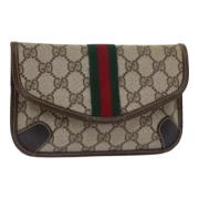 Gucci Vintage Pre-owned Canvas kuvertvskor Beige, Dam