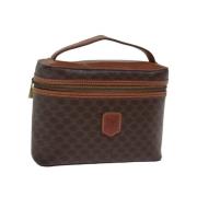 Celine Vintage Pre-owned Canvas handvskor Brown, Dam