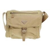 Prada Vintage Pre-owned Tyg prada-vskor Beige, Dam