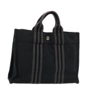 Hermès Vintage Pre-owned Canvas handvskor Black, Dam