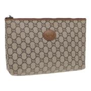 Gucci Vintage Pre-owned Laeder kuvertvskor Beige, Dam