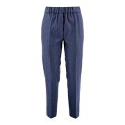 D.Exterior Straight-Leg Denim Byxor Blue, Dam