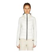 Moncler Quiltad dragkedja huva kofta White, Dam