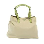 Prada Vintage Pre-owned Nylon prada-vskor Beige, Dam