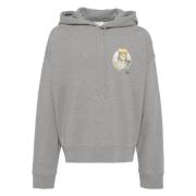 Maison Kitsuné Räv Oversize Hoodie Gray, Herr