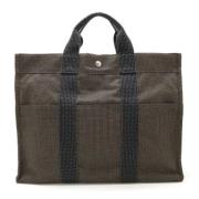 Hermès Vintage Pre-owned Canvas handvskor Gray, Dam