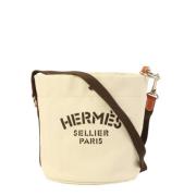 Hermès Vintage Pre-owned Canvas crossbodyvskor Beige, Dam