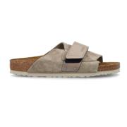 Birkenstock Suede Kyoto Sandaler Beige, Dam