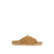 Birkenstock Zürich Smal Passform Mocka Läder Slides Beige, Herr