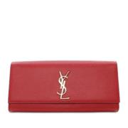 Yves Saint Laurent Vintage Pre-owned Laeder kuvertvskor Red, Dam