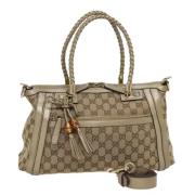 Gucci Vintage Pre-owned Canvas handvskor Beige, Dam