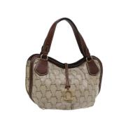 Celine Vintage Pre-owned Canvas handvskor Brown, Dam