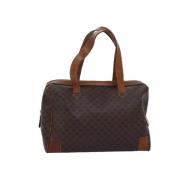 Celine Vintage Pre-owned Canvas handvskor Brown, Dam