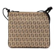 Fendi Vintage Pre-owned Canvas axelremsvskor Beige, Dam