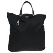 Prada Vintage Pre-owned Nylon totevskor Black, Dam