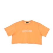 Dolly Noire Logo Crop Top i Cantaloupe Orange Orange, Dam