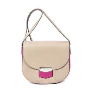 Celine Vintage Pre-owned Laeder axelremsvskor Beige, Dam