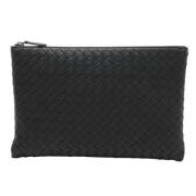 Bottega Veneta Vintage Pre-owned Laeder kuvertvskor Black, Dam