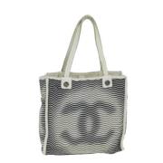 Chanel Vintage Pre-owned Canvas chanel-vskor White, Dam