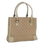 Gucci Vintage Pre-owned Canvas handvskor Beige, Dam