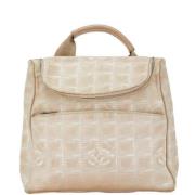 Chanel Vintage Pre-owned Nylon chanel-vskor Beige, Dam