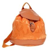 Salvatore Ferragamo Pre-owned Pre-owned Nylon ryggsckar Orange, Dam