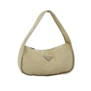 Prada Vintage Pre-owned Nylon prada-vskor Beige, Dam