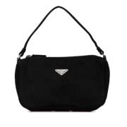 Prada Vintage Pre-owned Nylon axelremsvskor Black, Dam