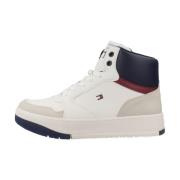 Tommy Hilfiger Mid Cut Lace-Up Sneaker White, Herr