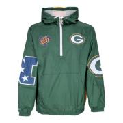 Mitchell & Ness Green Bay Packers Windbreaker Anorak Jacka Green, Herr