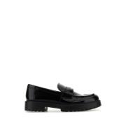 Tory Burch Klassiska svarta läderloafers Black, Dam